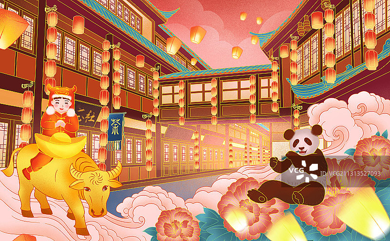 锦城蓉城成都福牛送福图片素材