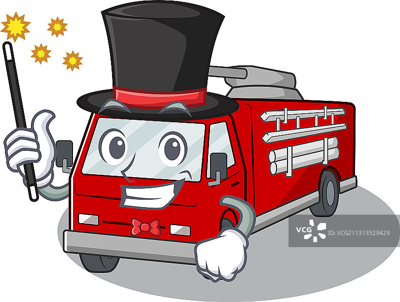 消防车魔术表演图片素材