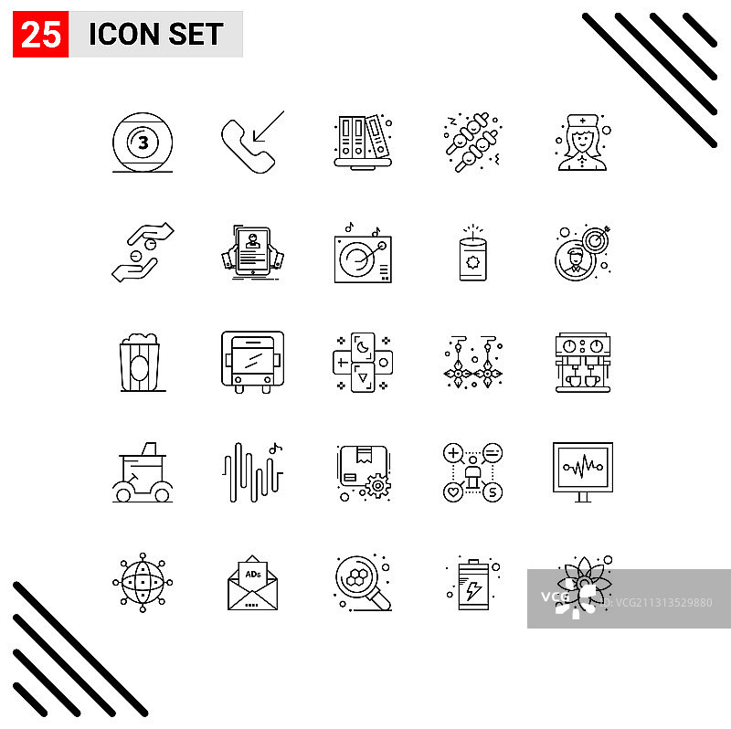 主题线和可编辑的符号图片素材