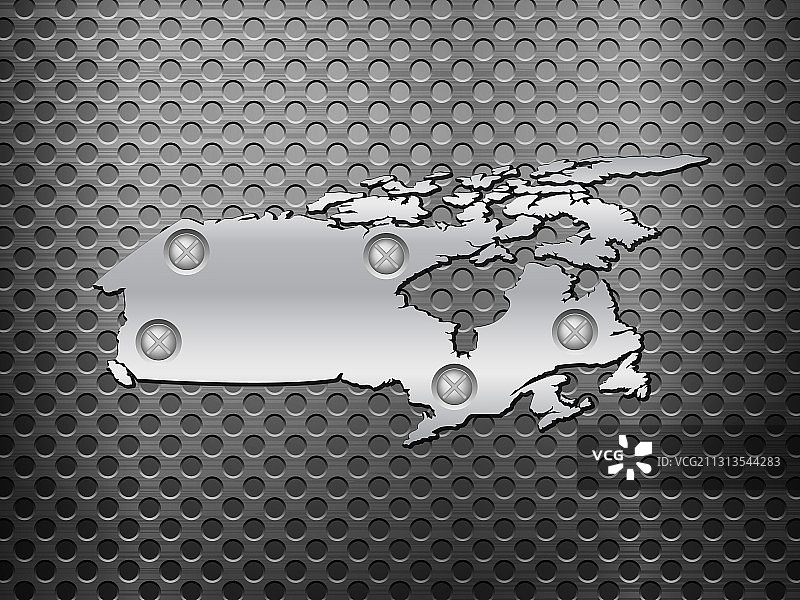 加拿大金属地图图片素材