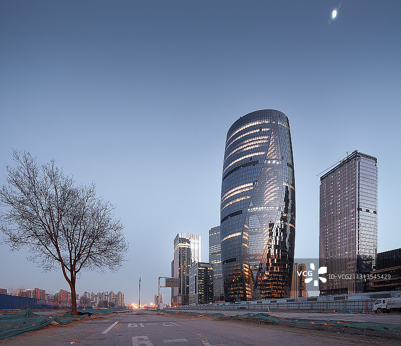 北京丽泽金融商务区丽泽CBD丽泽SOHO夜景外景图片素材