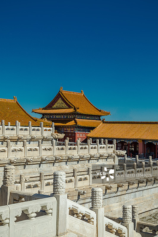 无人的故宫一角图片素材