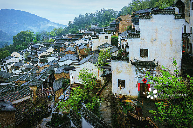 春天的婺源篁岭图片素材