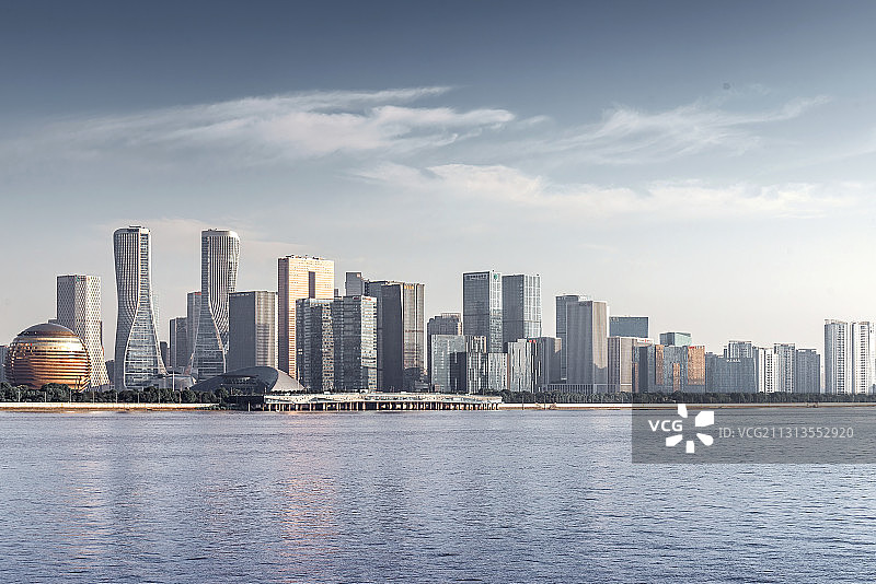 杭州钱江新城城市风光图片素材