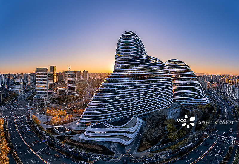 北京望京soho图片素材