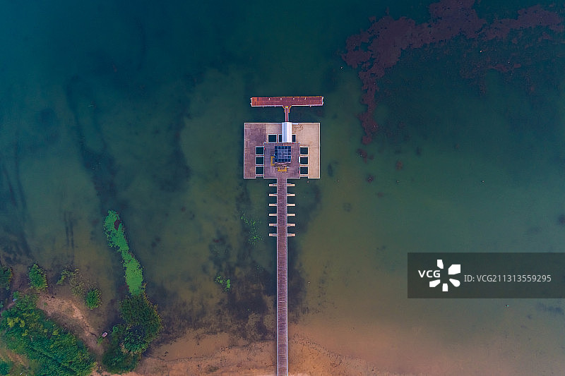 航拍江苏宿迁市骆马湖风景区图片素材