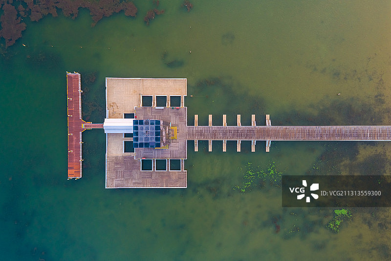 航拍江苏宿迁市骆马湖风景区图片素材