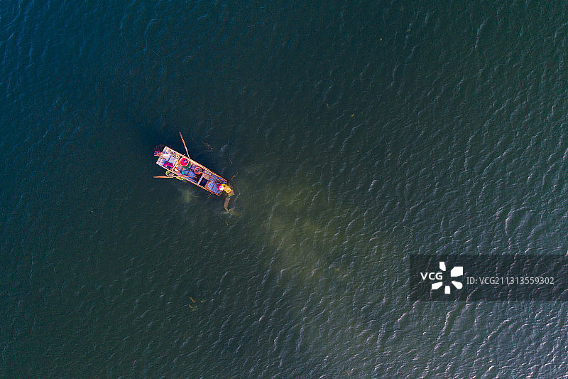 航拍江苏宿迁市骆马湖风景区图片素材