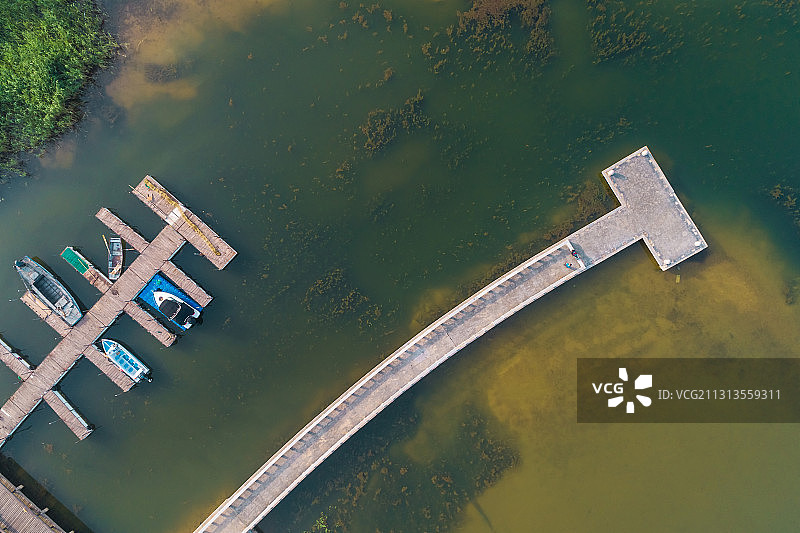 航拍江苏宿迁市骆马湖风景区图片素材