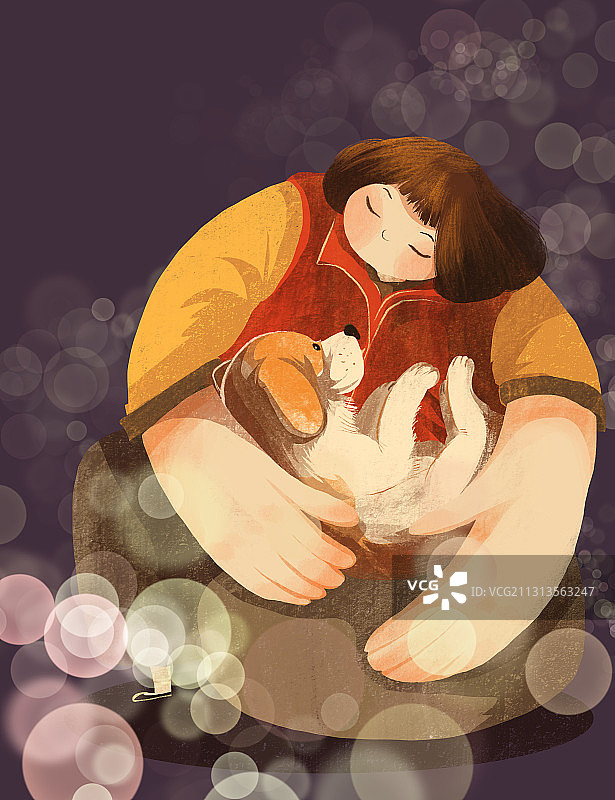 温暖冬夜-狗系列3图片素材