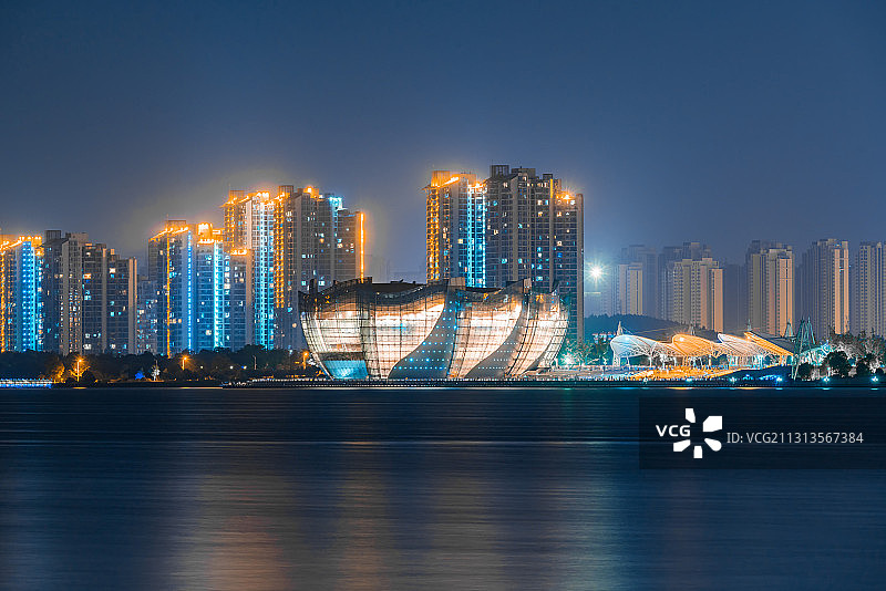 徐州音乐厅夜景图片素材