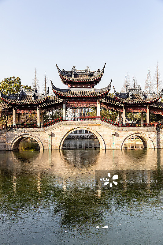 江苏苏州园林，静思园，冬季风光图片素材