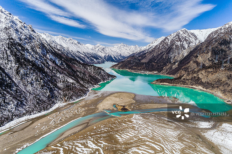 西藏昌都然乌湖风光图片素材