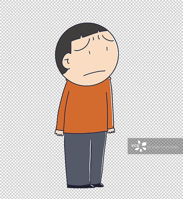 元素：愁眉苦脸的人物图片素材