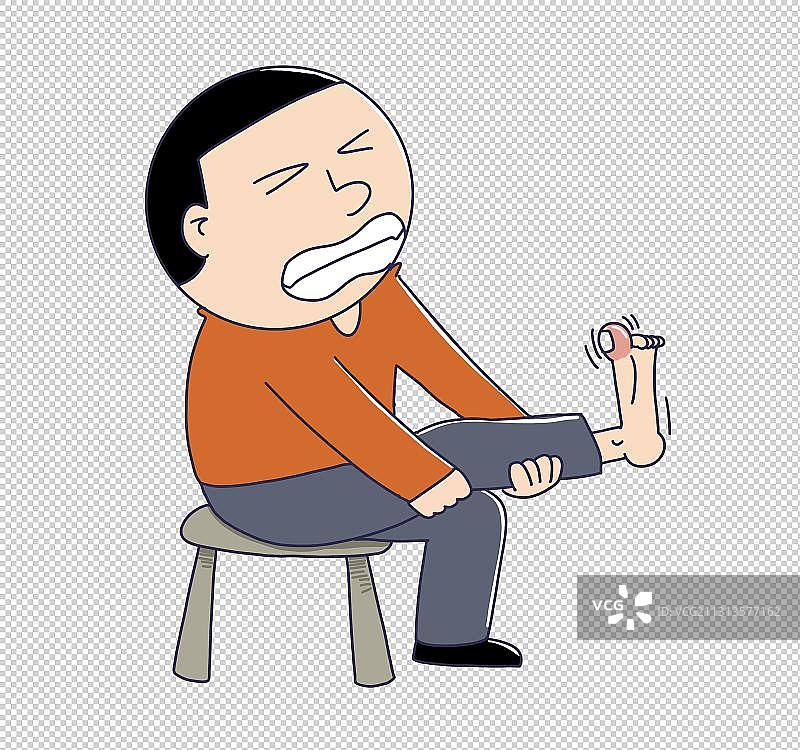 元素：痛风脚趾疼图片素材