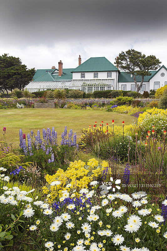 福克兰群岛斯坦利港的政府大楼和议会大厦图片素材