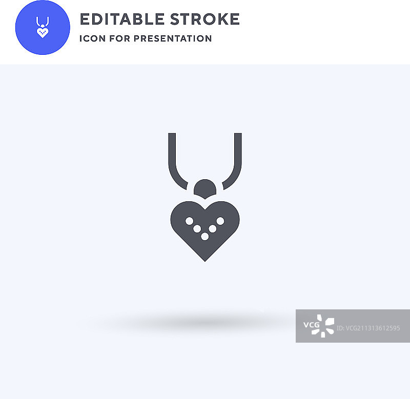 项链图标填充扁平符号图片素材