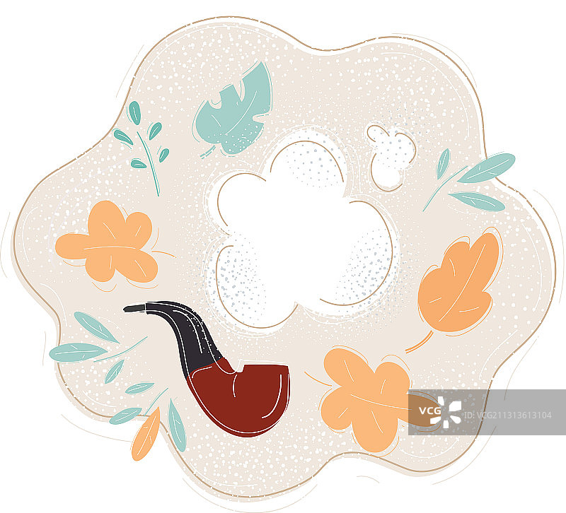 带烟雾的烟斗图片素材