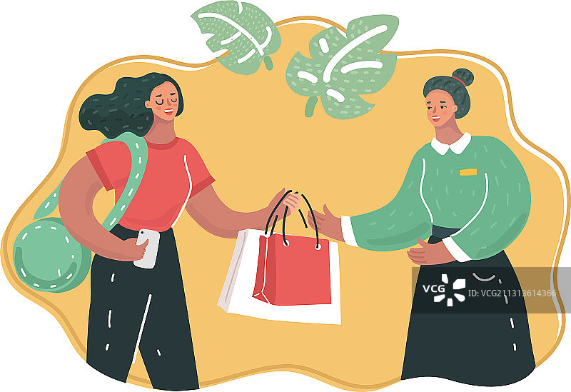 导购员帮助顾客图片素材