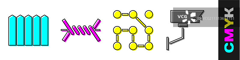 花园围栏木制带刺铁丝网图案图片素材