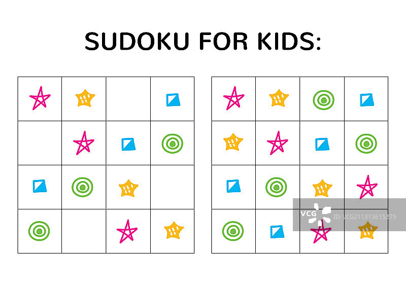 可爱图片儿童数独游戏图片素材