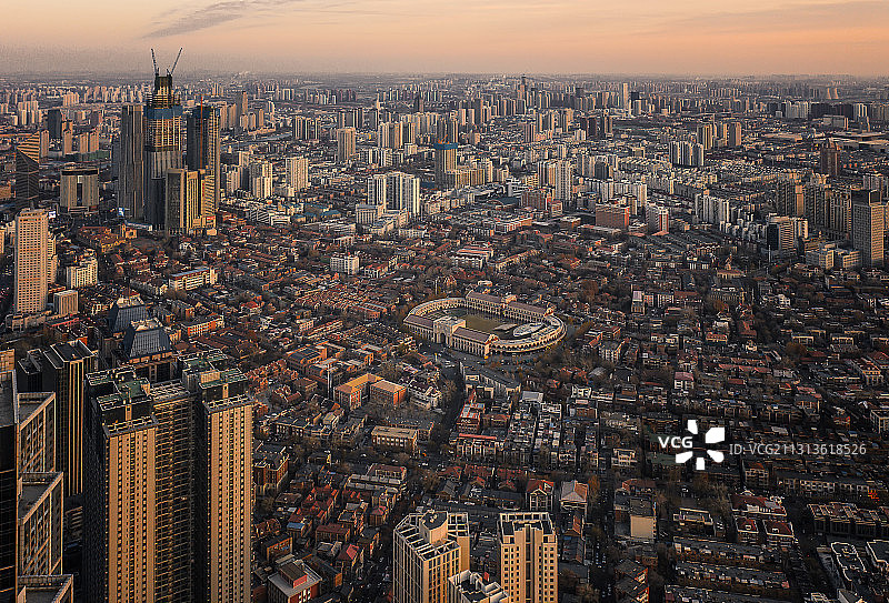 俯瞰五大道图片素材