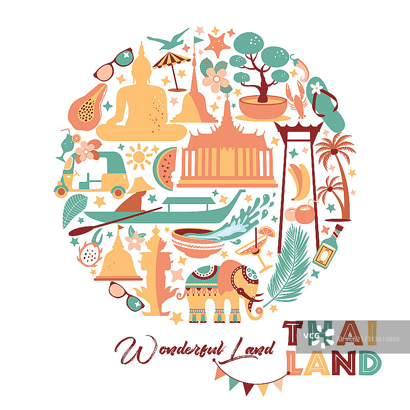 泰国圆形标志素材图片素材