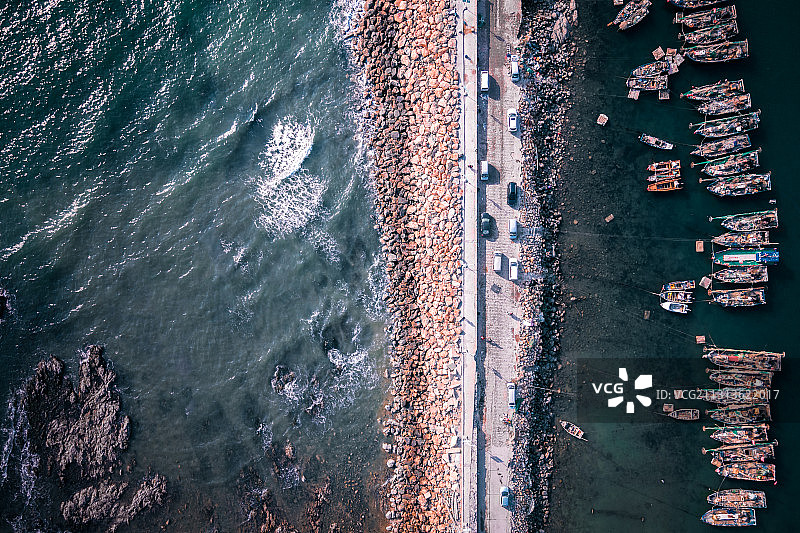 大连渔人码头的早晨图片素材