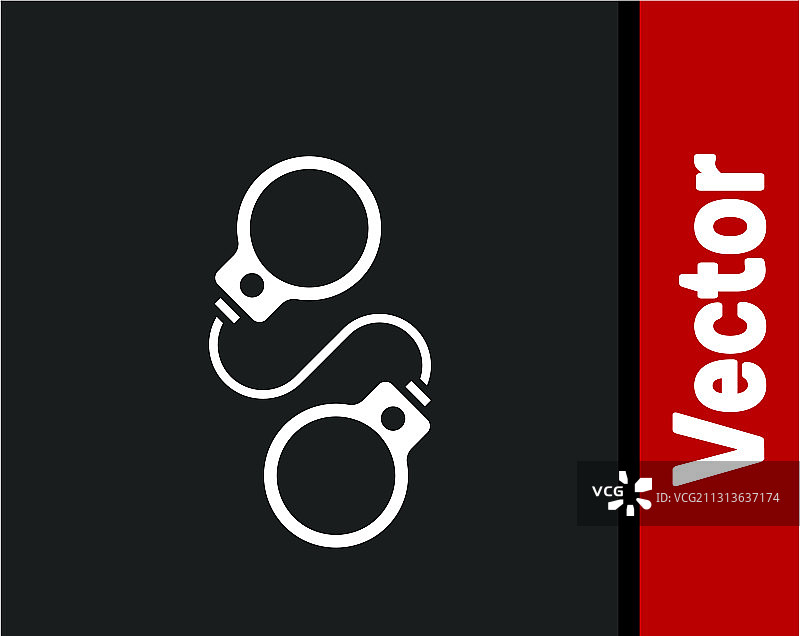 白色手铐图标图片素材