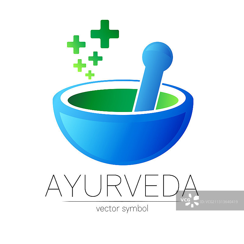 阿育吠陀创意标志或符号图片素材