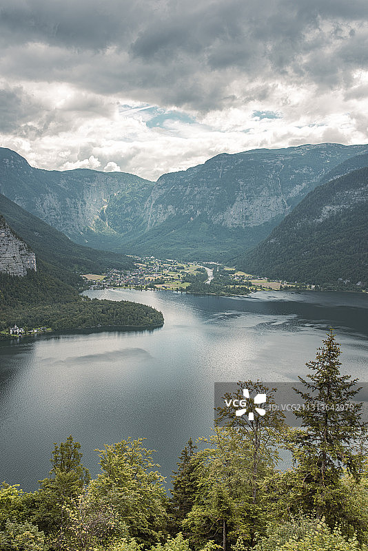欧洲东欧奥地利上奥地利哈尔施塔特湖区风光图片素材