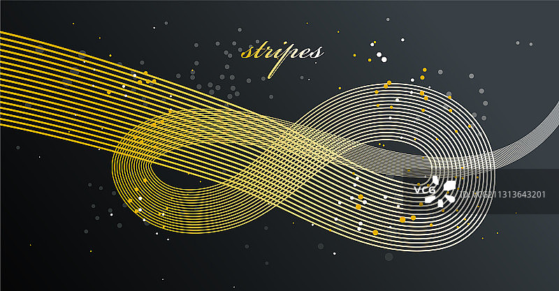 优雅的金色立体抽象线条图片素材