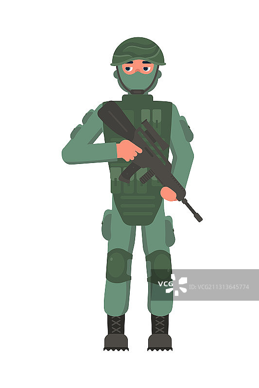 持突击步枪的步兵军事人物图片素材