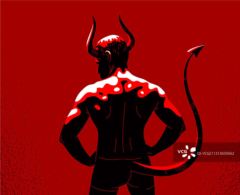 长角的健壮男人形象图片素材