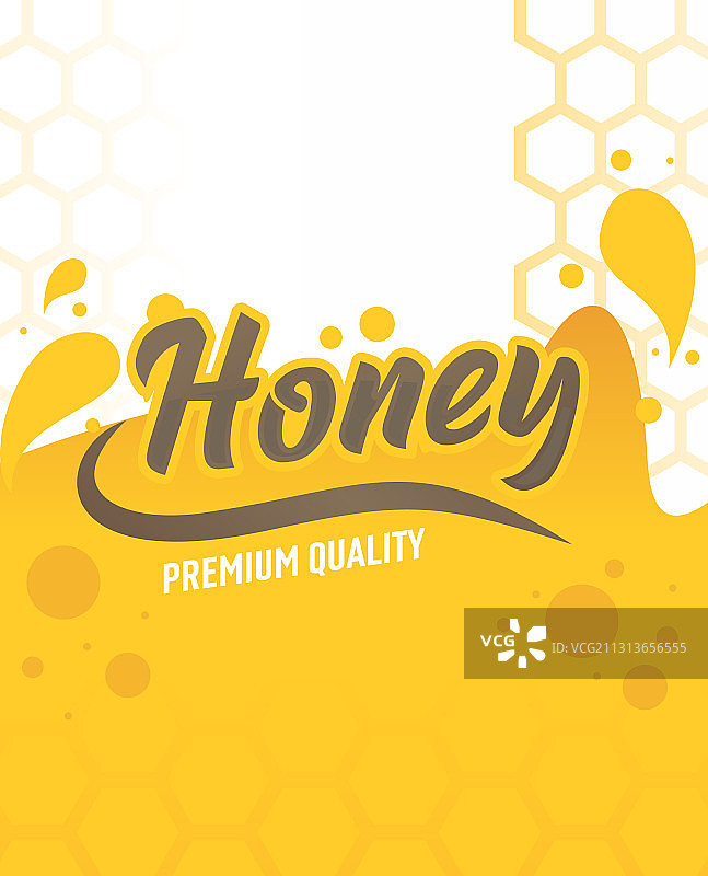 蜂蜜标签贴纸或包装设计图片素材
