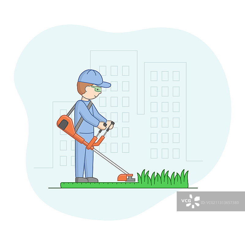 园艺休闲概念男性角色图片素材