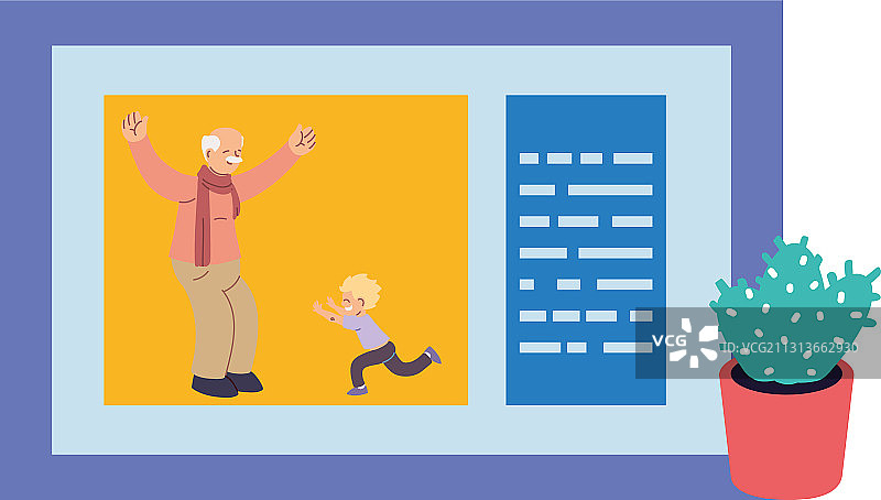 祖父母与孙子孙女的肖像图片素材