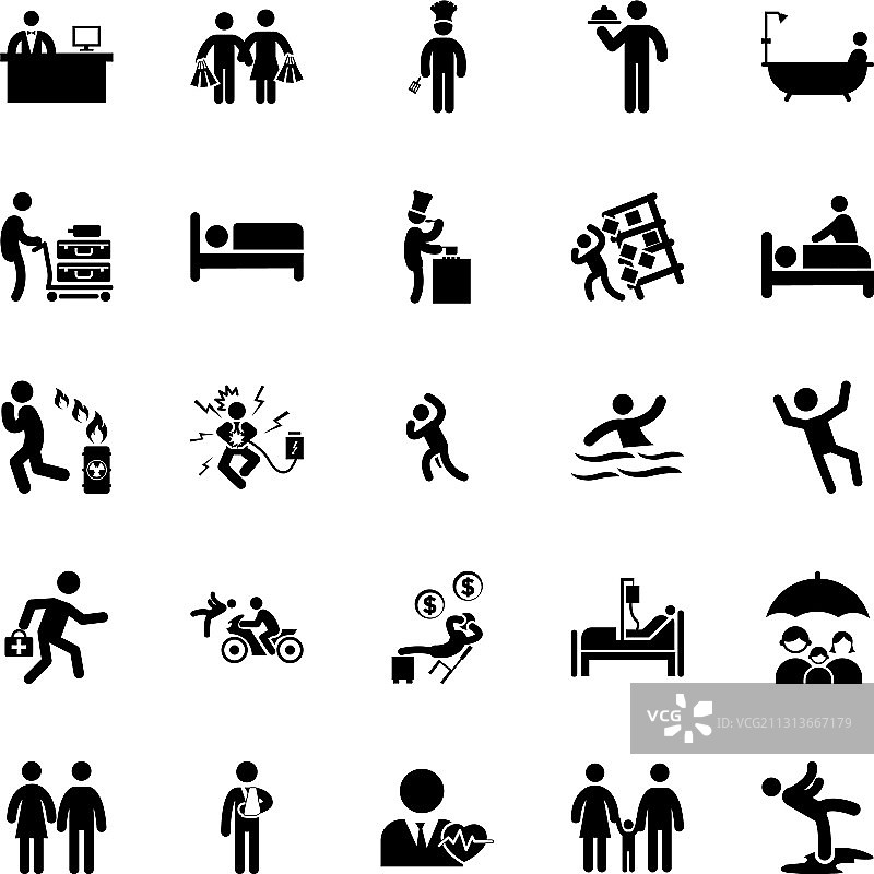 每日例程象形图合集图片素材