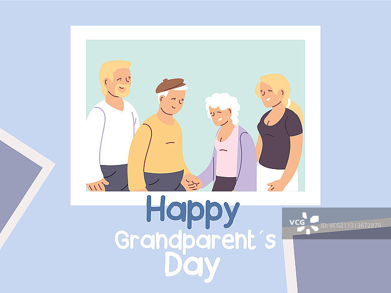 快乐祖父母节照片海报图片素材