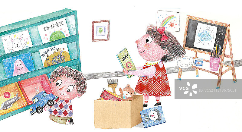 幼儿礼仪绘本图片素材