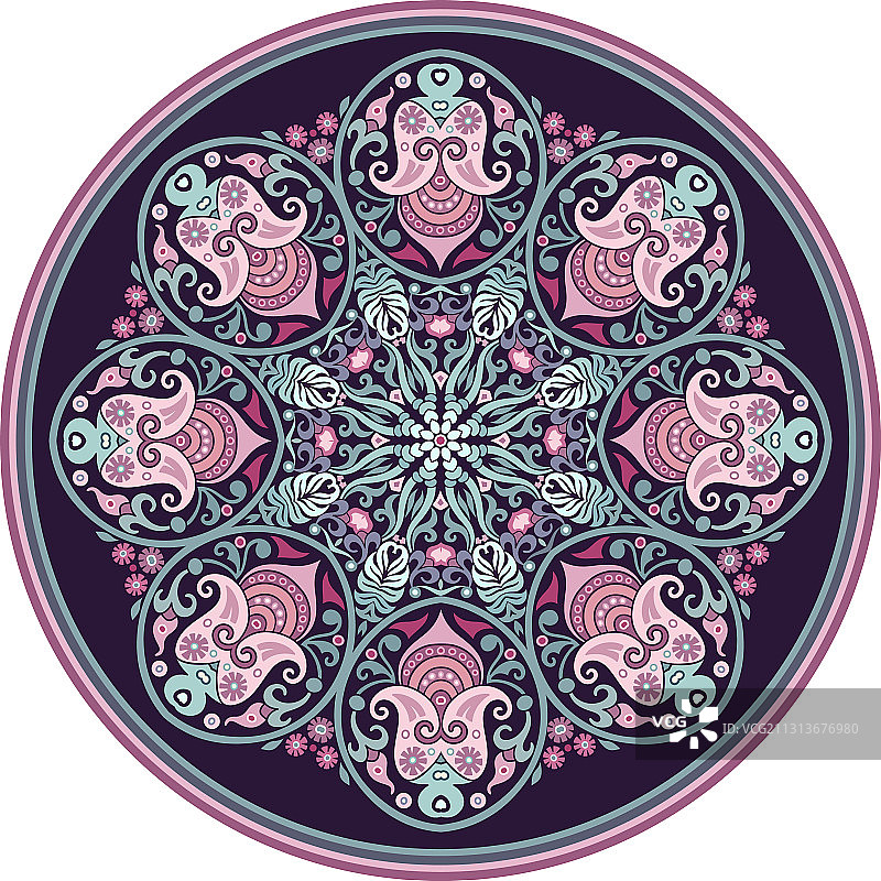 民族抽象花朵图片素材