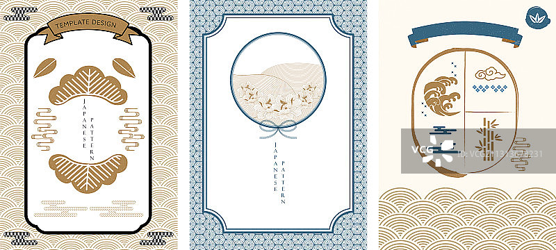 日式图案和东方婚礼图标图片素材