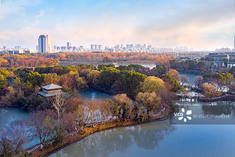 浙江嘉兴市南湖区放鹤洲一角图片素材