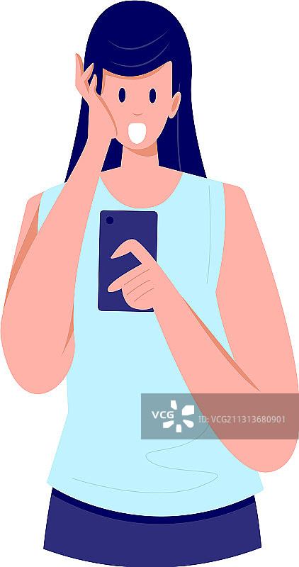 惊讶的年轻女人图片素材