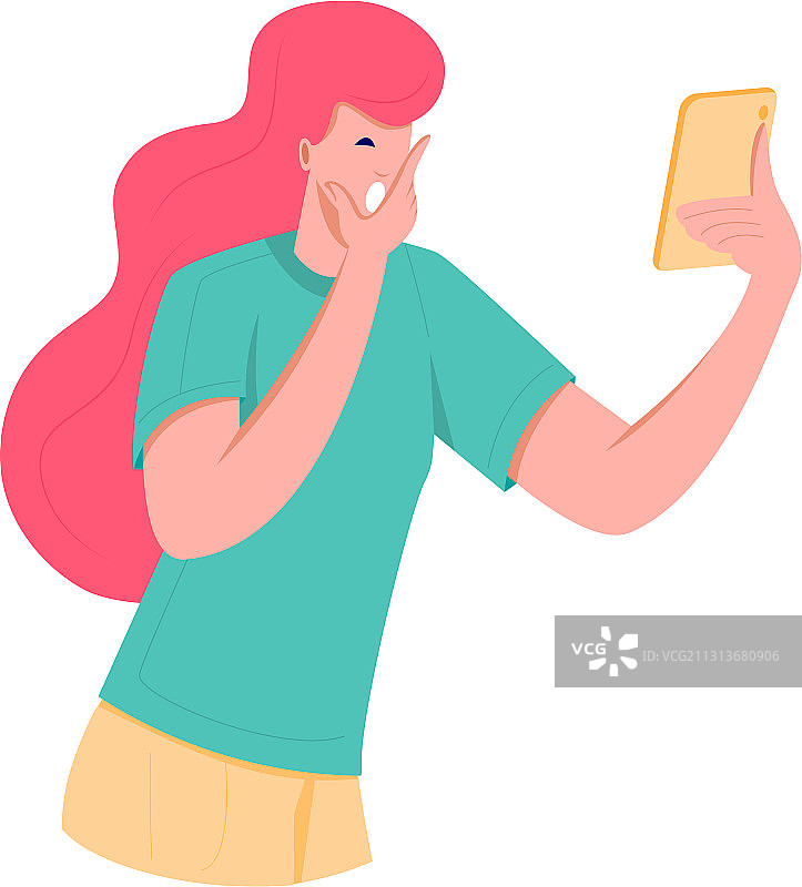 惊讶的年轻女人图片素材