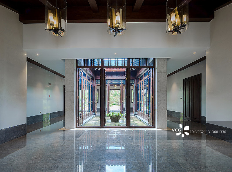 中式建筑大厅图片素材