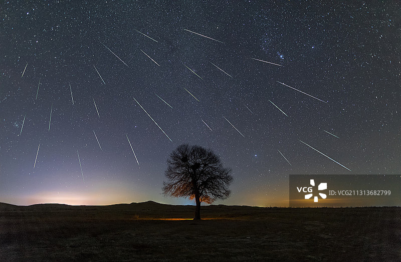 双子座流星雨图片素材