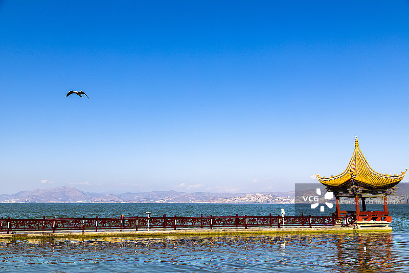 洱海长廊风光图片素材