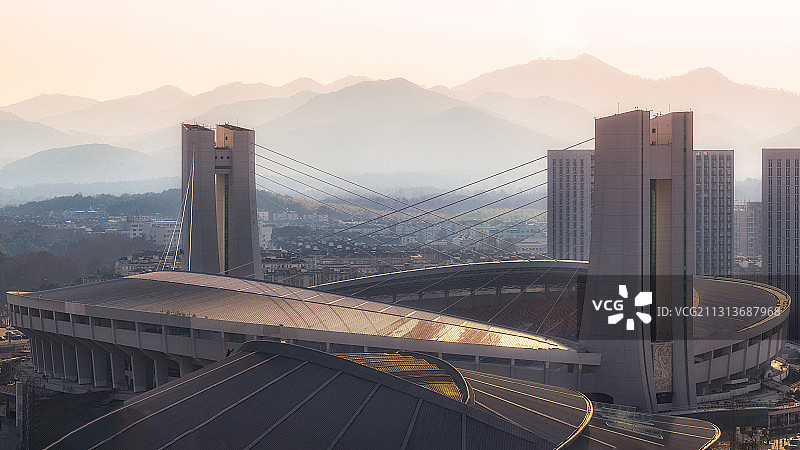 杭州黄龙体育中心建筑图片素材