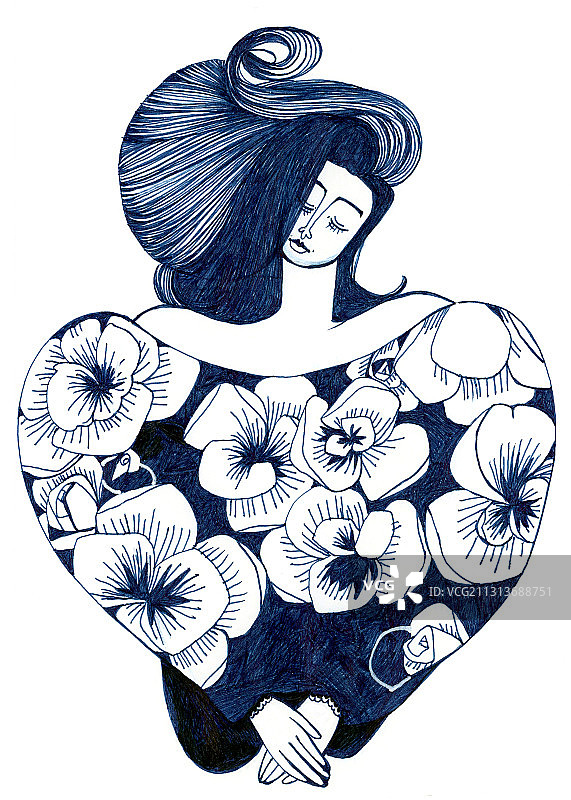 黑白插画图片素材